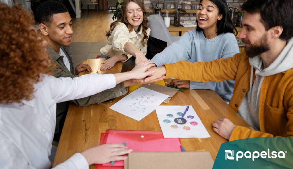 Trabajo en equipo como base de una cultura empresarial sostenible.